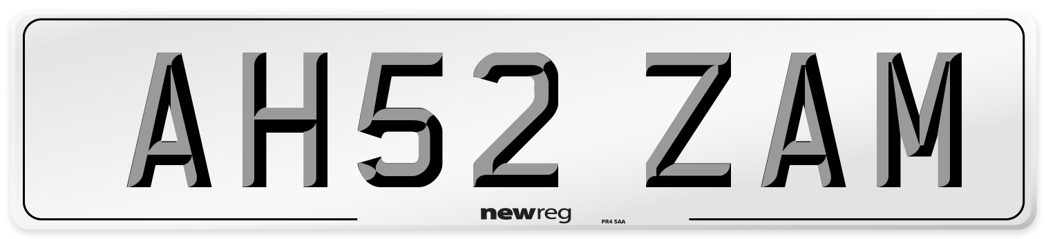 AH52 ZAM Number Plate from New Reg